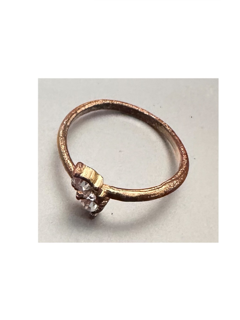 Rose Gold Crystal Accent Women's Ring
